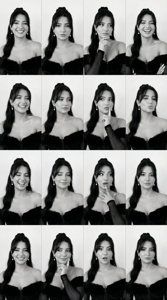 超写实四乘四表情矩阵替换