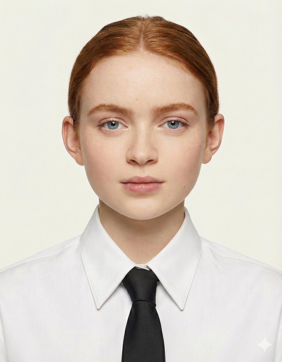 超写实白衬衫专业证件照