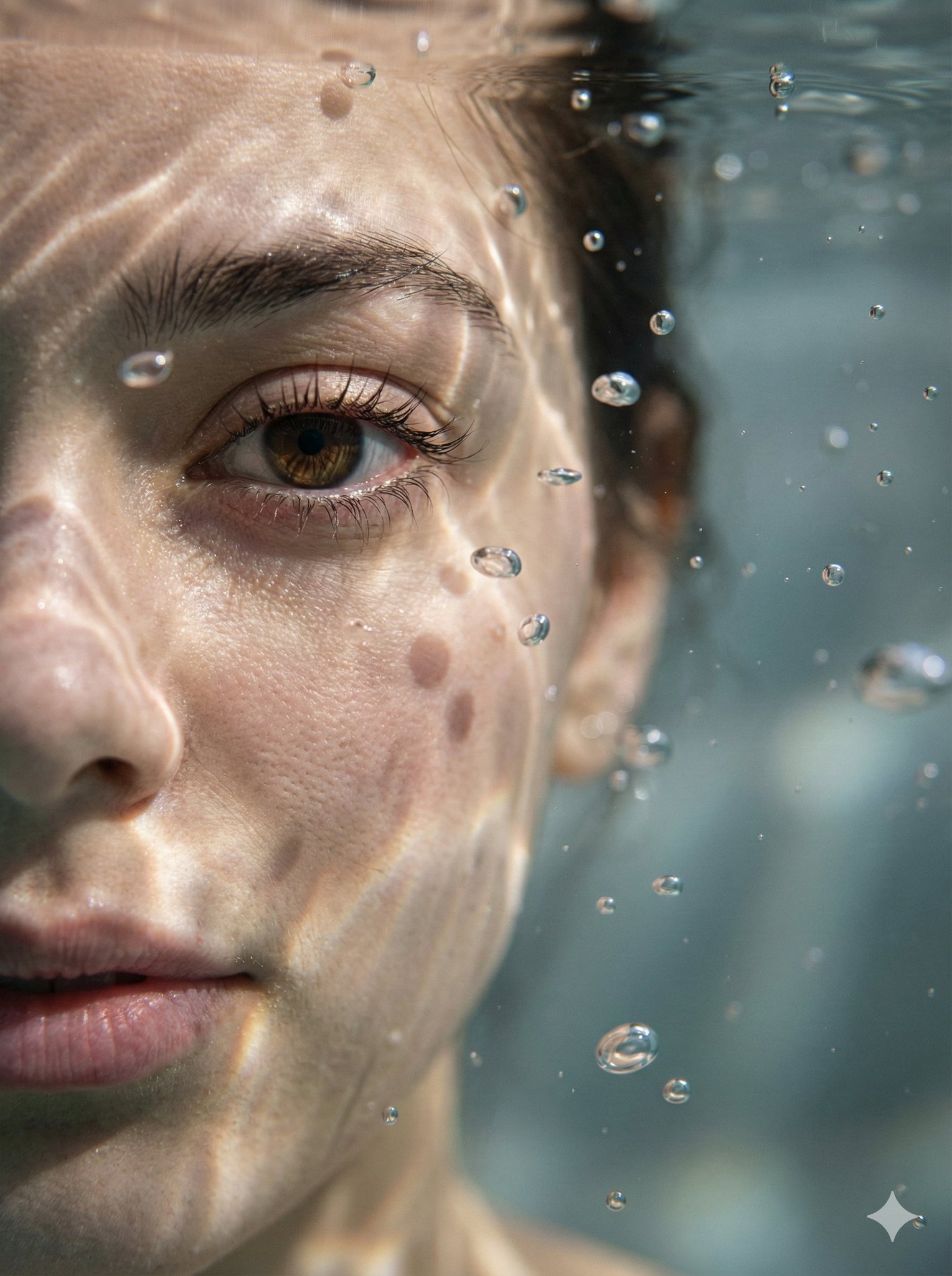 水下微距半脸特写