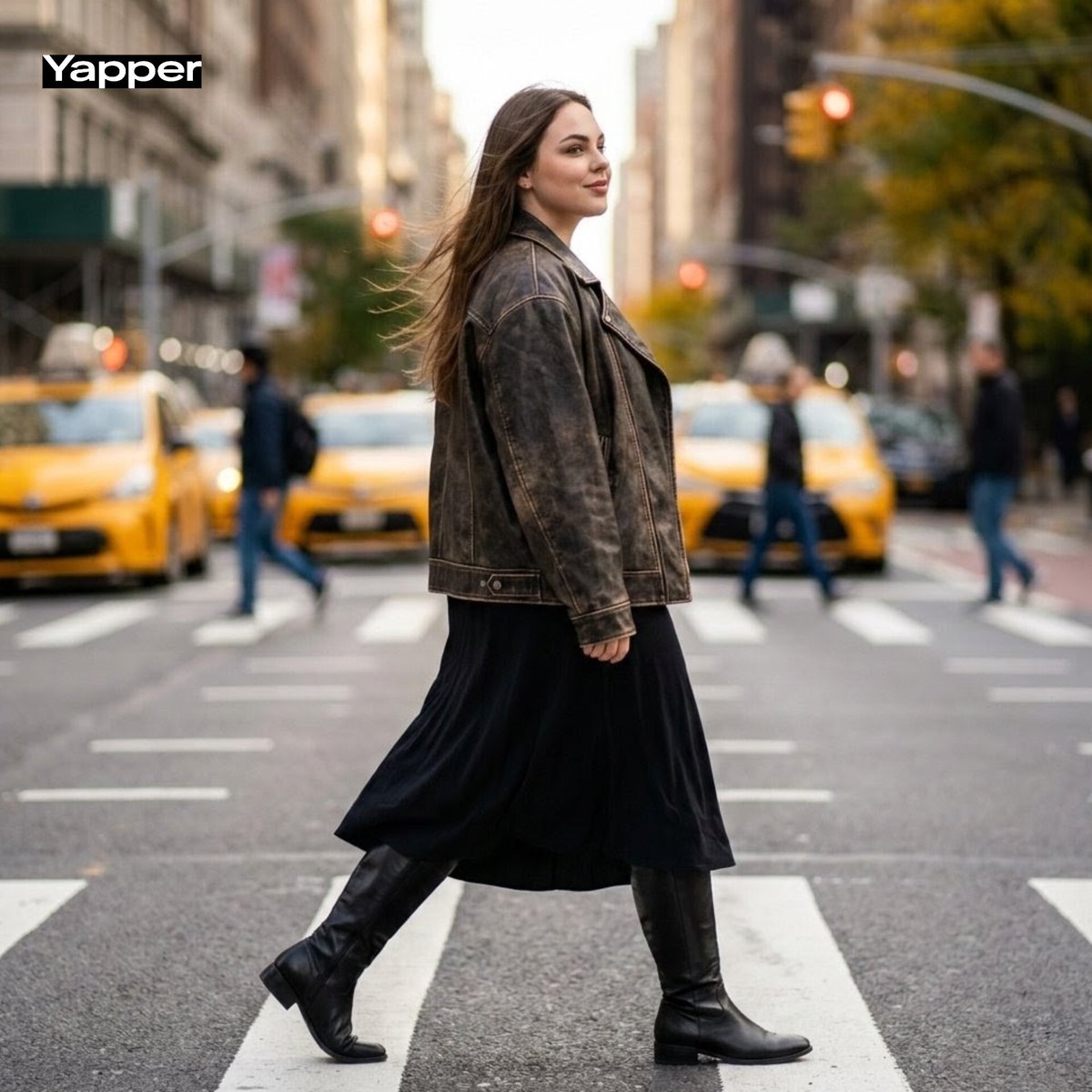 都市街头的秋季高定大片