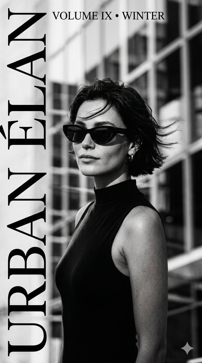 摩登都市锋芒黑白时尚杂志封面