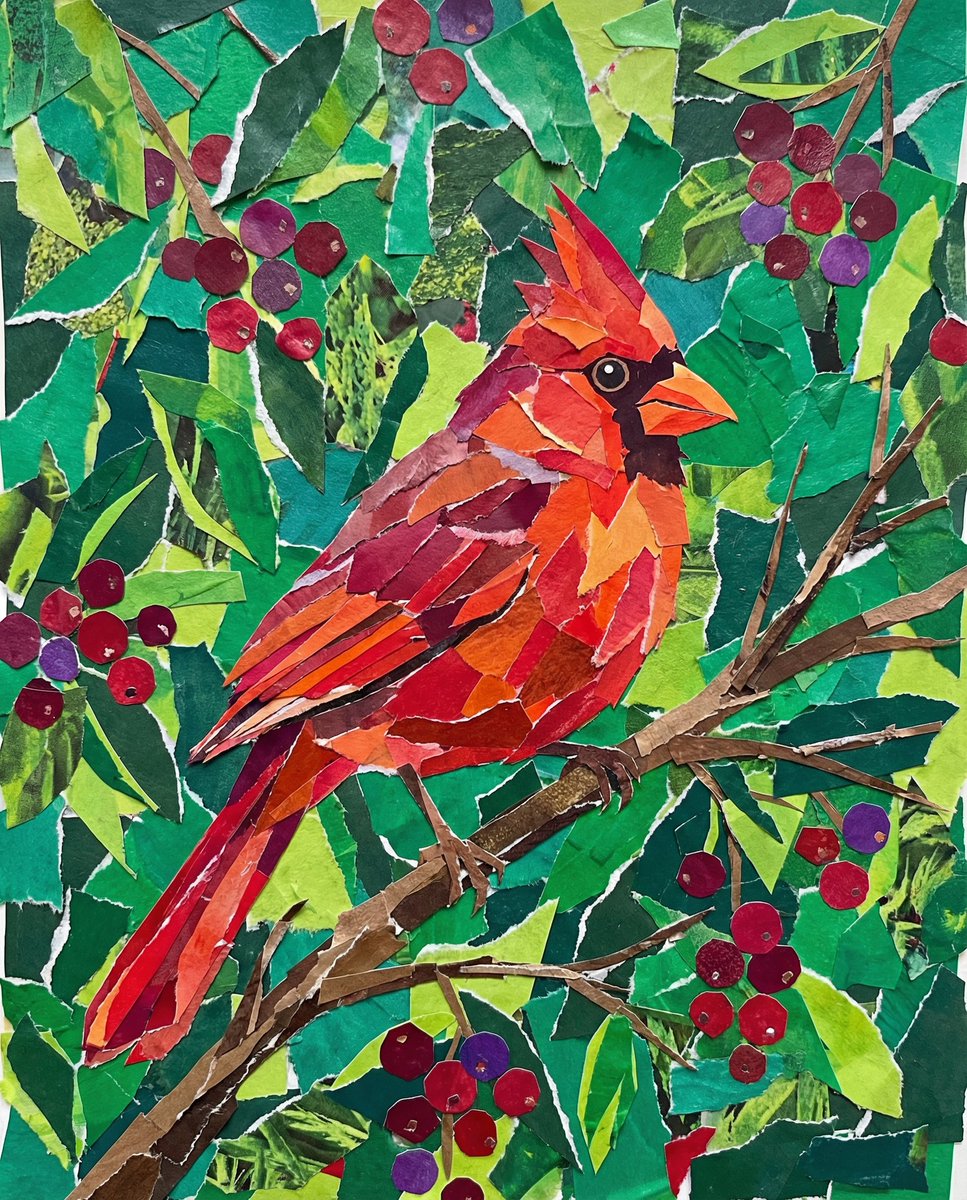 红雀拼贴画