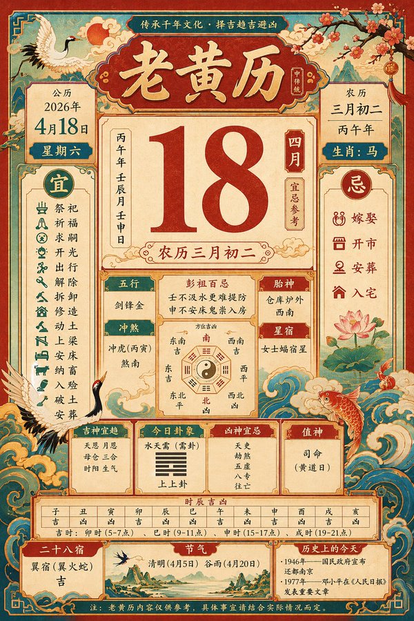 2026年4月18日老黄历