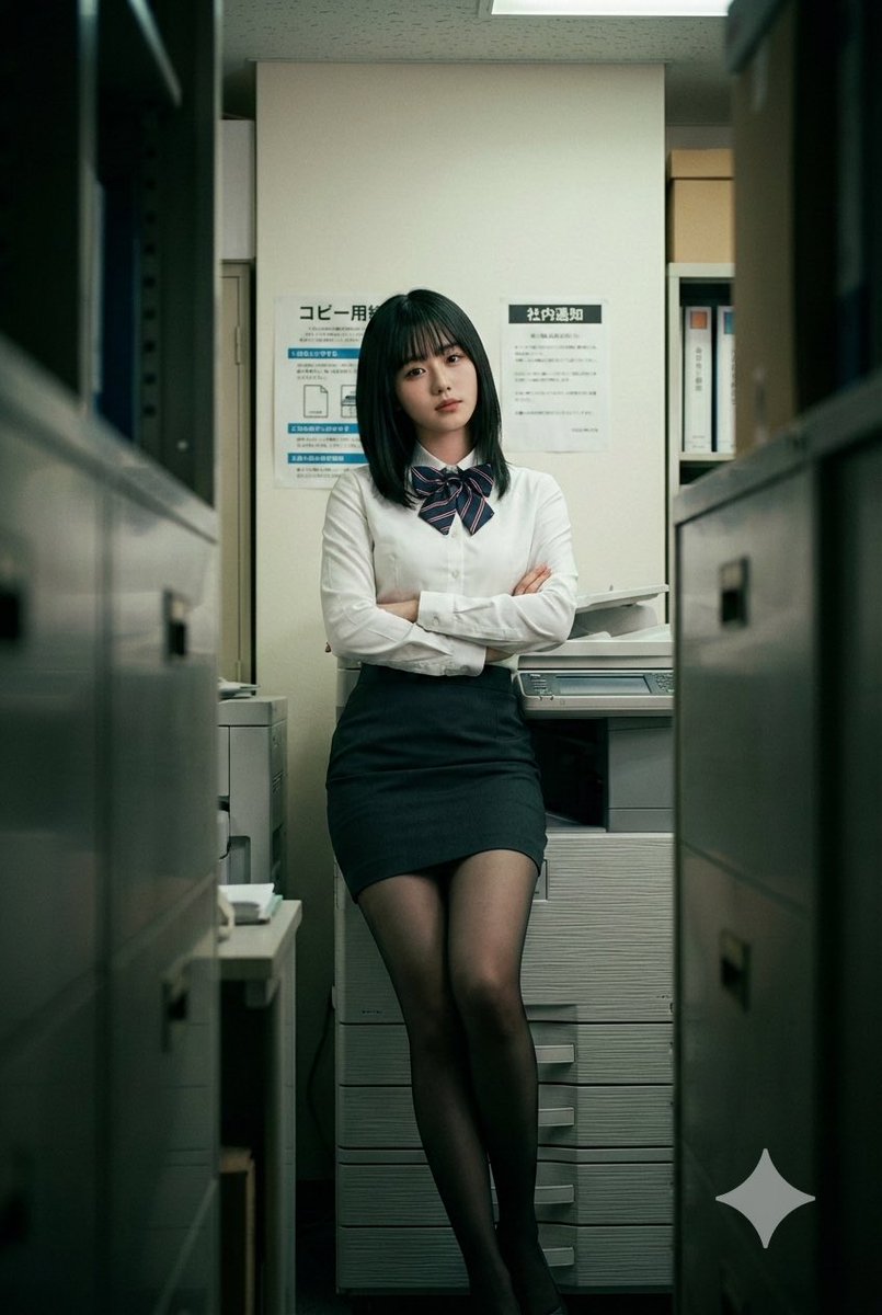 偷窥视角下的复古办公室女郎
