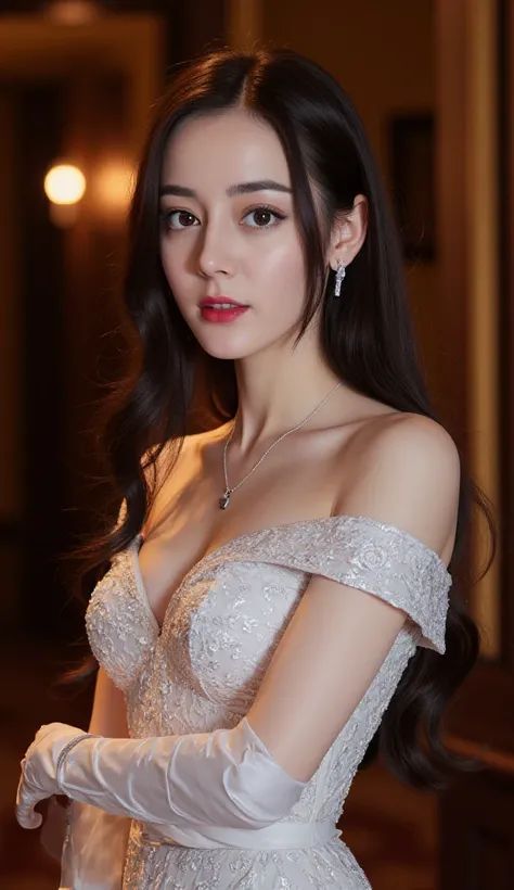 暖光婚纱走廊肖像