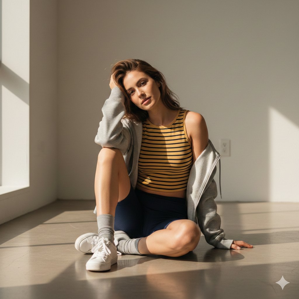 暖阳下的韩系慵懒少女写真