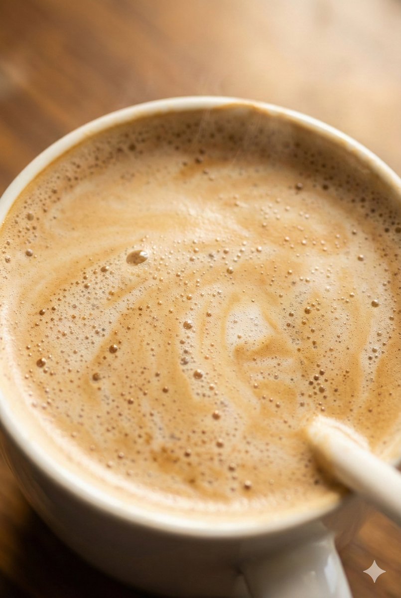 暖光下木桌上的写实热咖啡