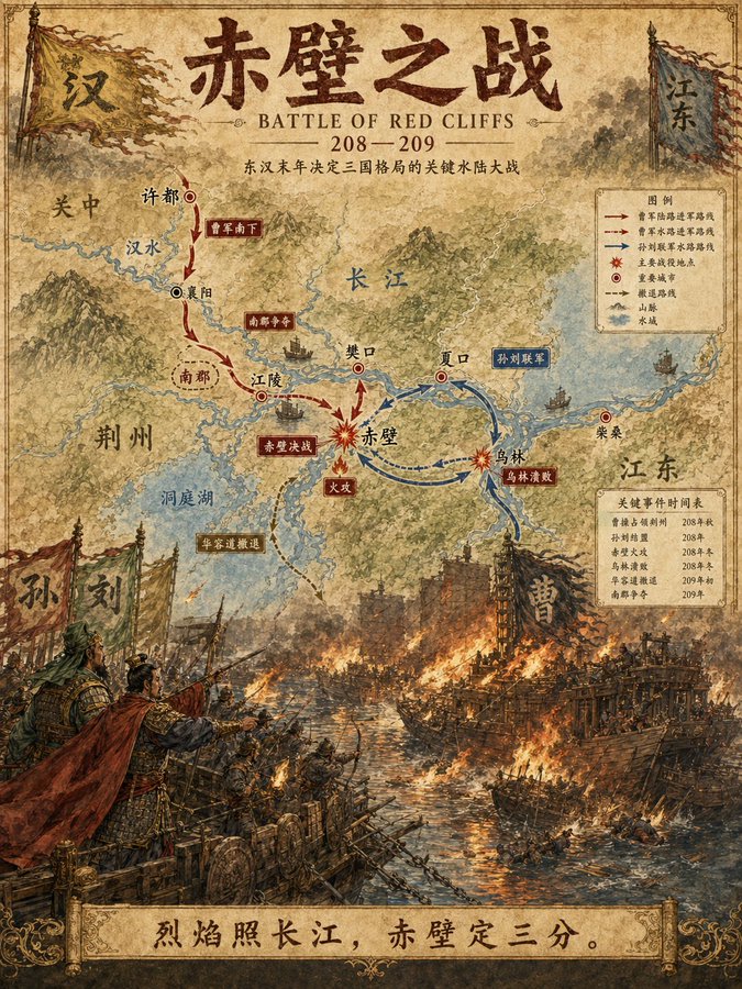 甲午战争水彩历史地图与战事场景