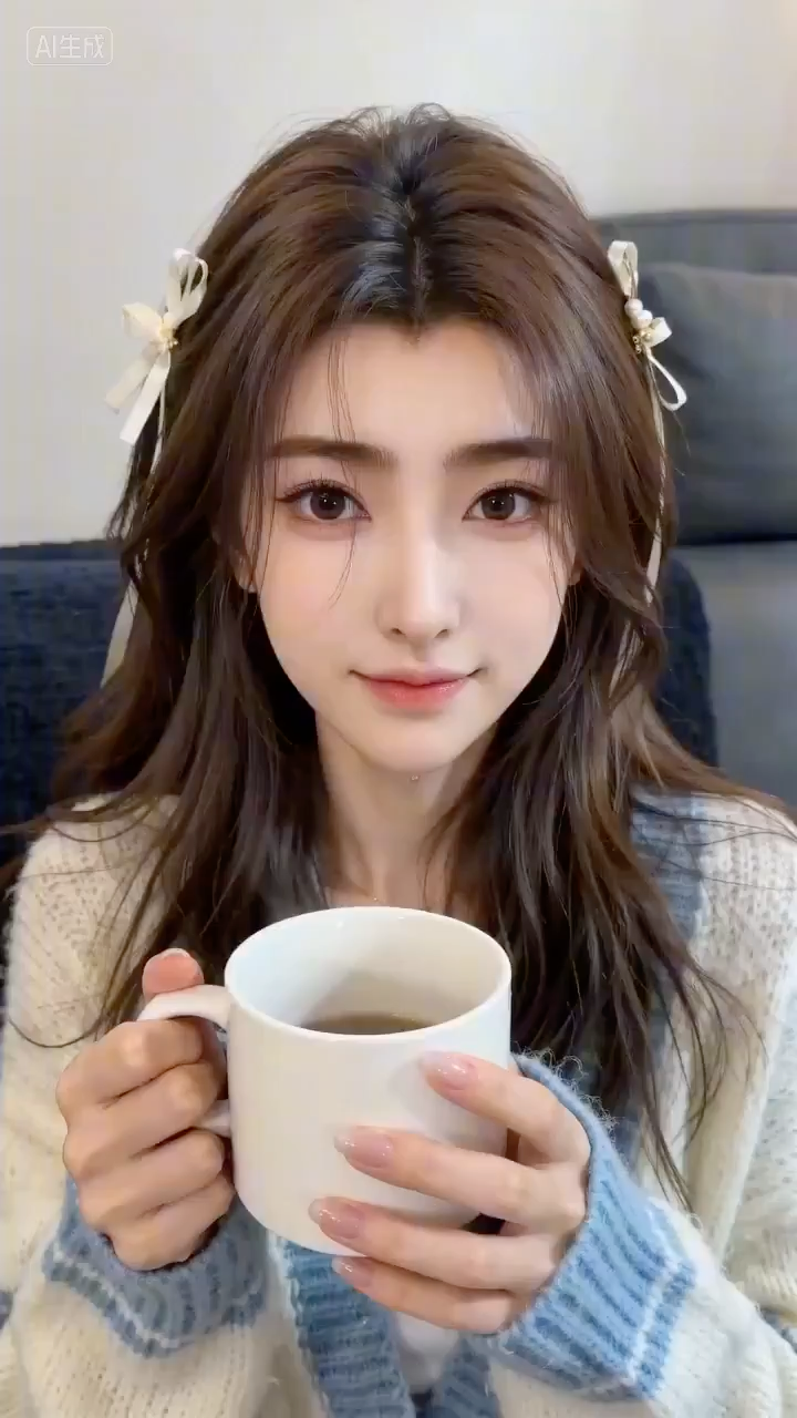 湿发浴巾早安吻