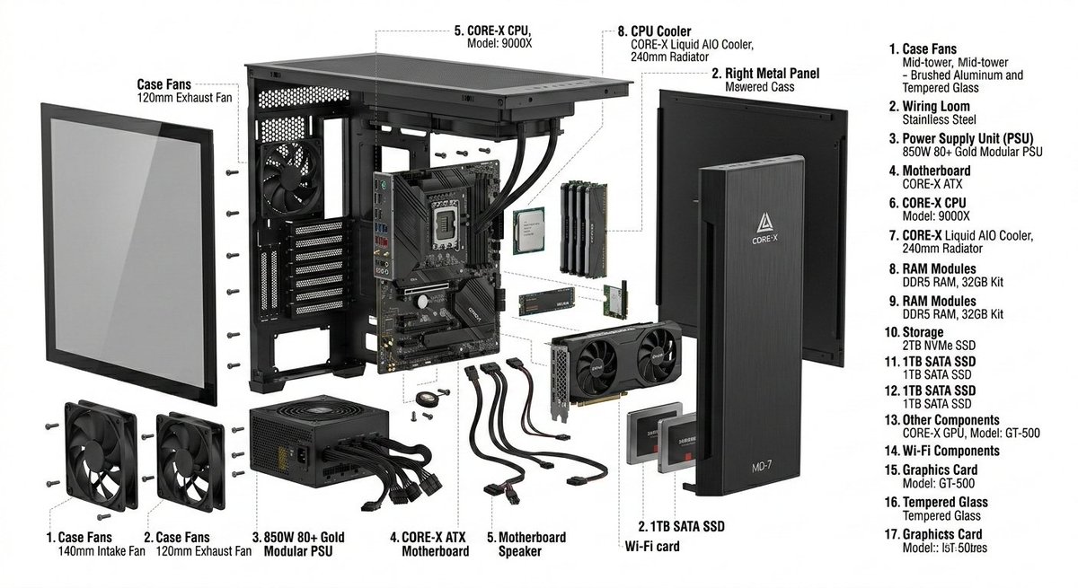 白底三维产品爆炸图设计