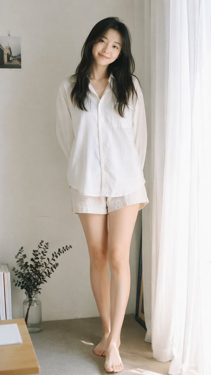 窗边日系胶片女孩