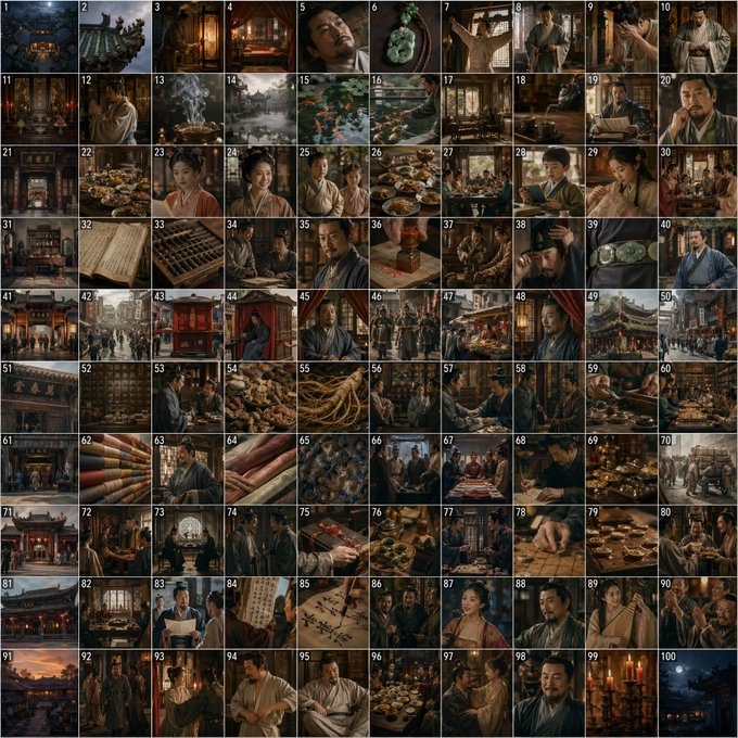 西门庆的一天百宫格分镜