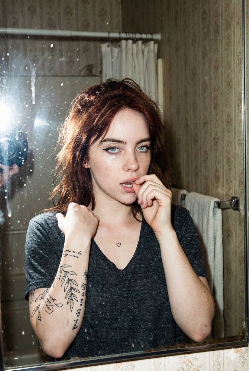 千禧年脏镜闪光灯自拍女孩