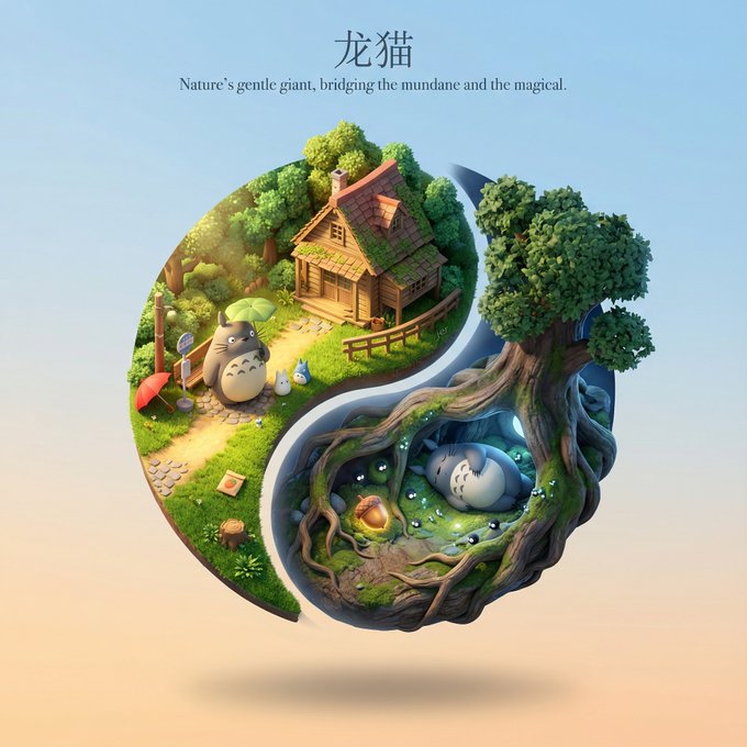 阴阳立体场景：两个世界共圆