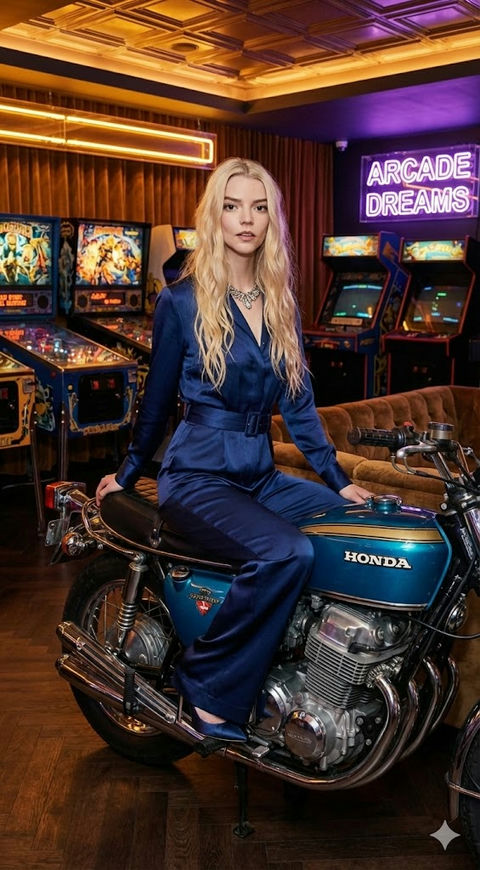 霓虹街机厅的复古辣妹风