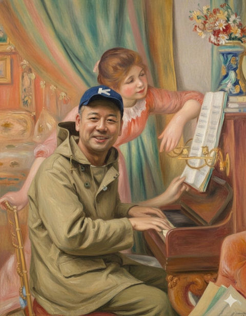 雷诺阿笔下的维京油画