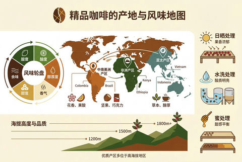 精品咖啡产地与风味地图