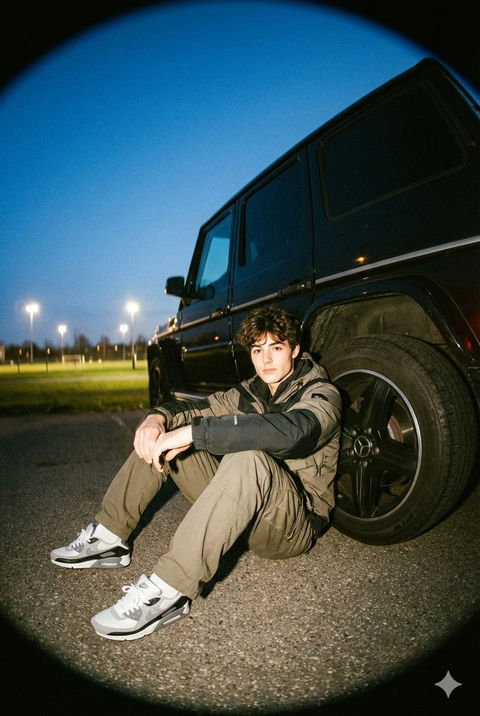 广角畸变下的山系潮男与奔驰G级